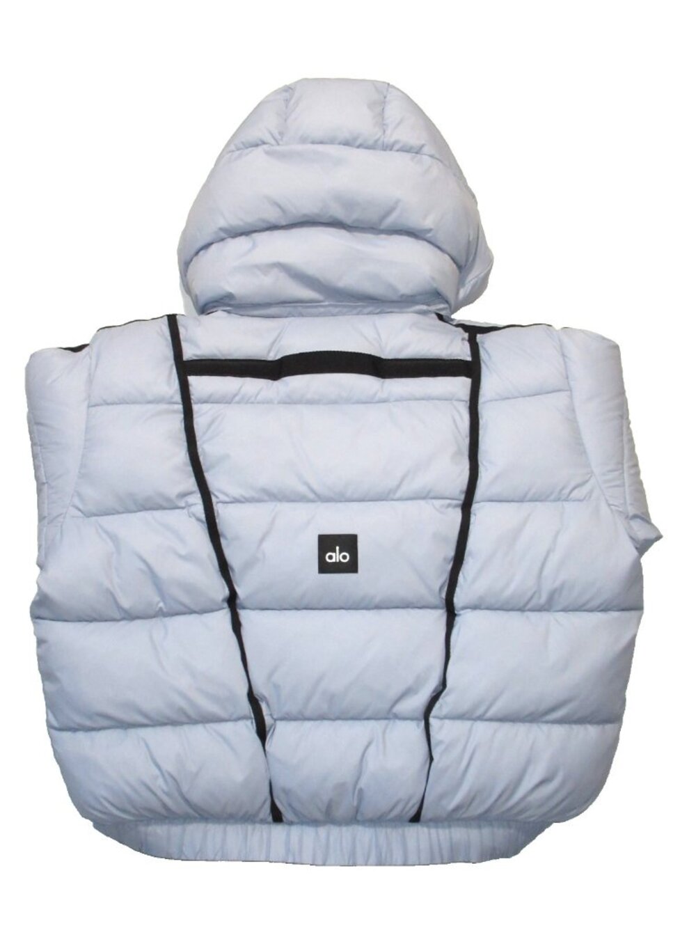 NWT Alo Aspen Love Puffer Jacket in Winter Frost Blue Oversized Hooded M - Picture 10 of 11